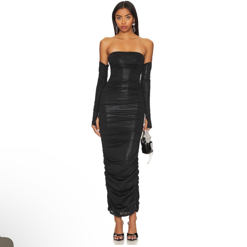 More to Come Maddy Ruched Dress with optional sleeves